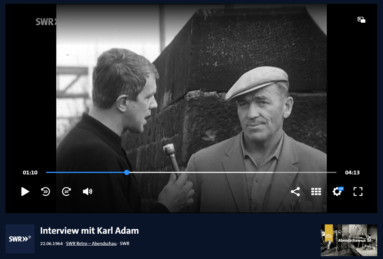 SWR Retro: Interview mit Karl Adam