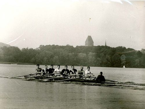 Der Ratzeburg Achter trainiert für Olympia auf dem Ratzeburger See
